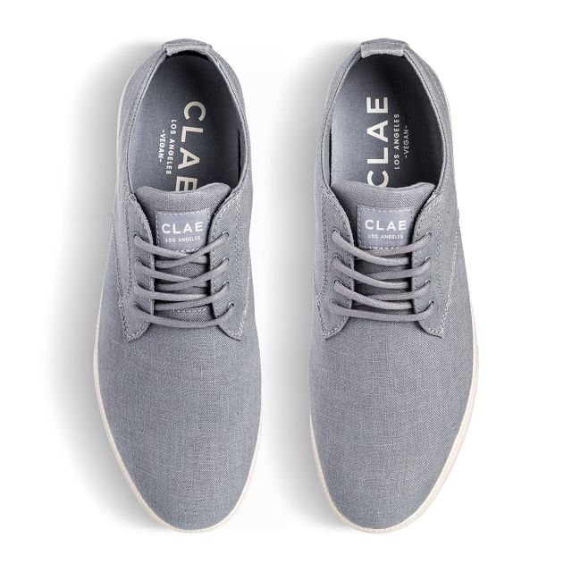 CLAE ELLINGTON TEXTILE Shoes Mens USA831-Z24 In Frost Grey Hemp